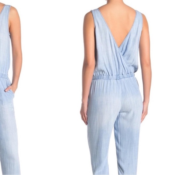 Anthropologie Cloth & Stone jumpsuit small NWT Deep Back tencel comfy - Picture 10 of 11